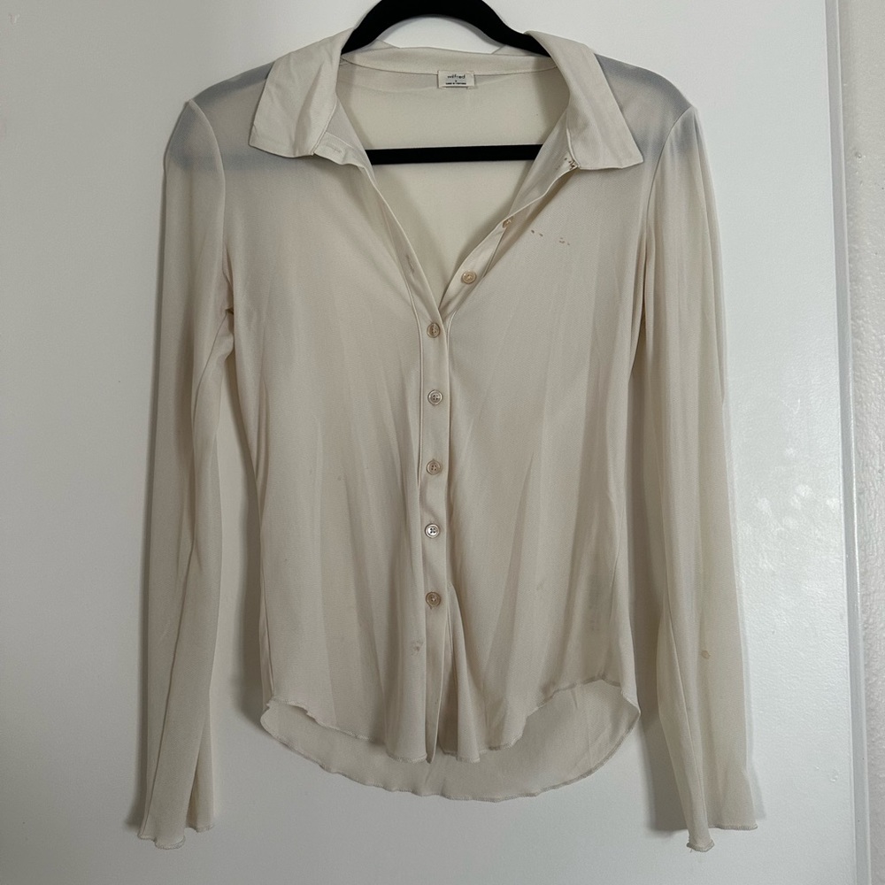 Aritzia Wilfred Sheer Button Up - Small